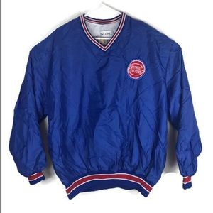 Vtg Detroit Pistons DeLong Pullover Jacket - 3XL